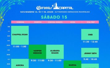 Recomendaciones del Corona Capital 2025 para el día sábado